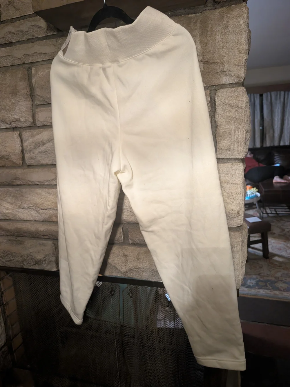 Nike Women's Lose Fit Off-White Fleece Jogger Pants, Small